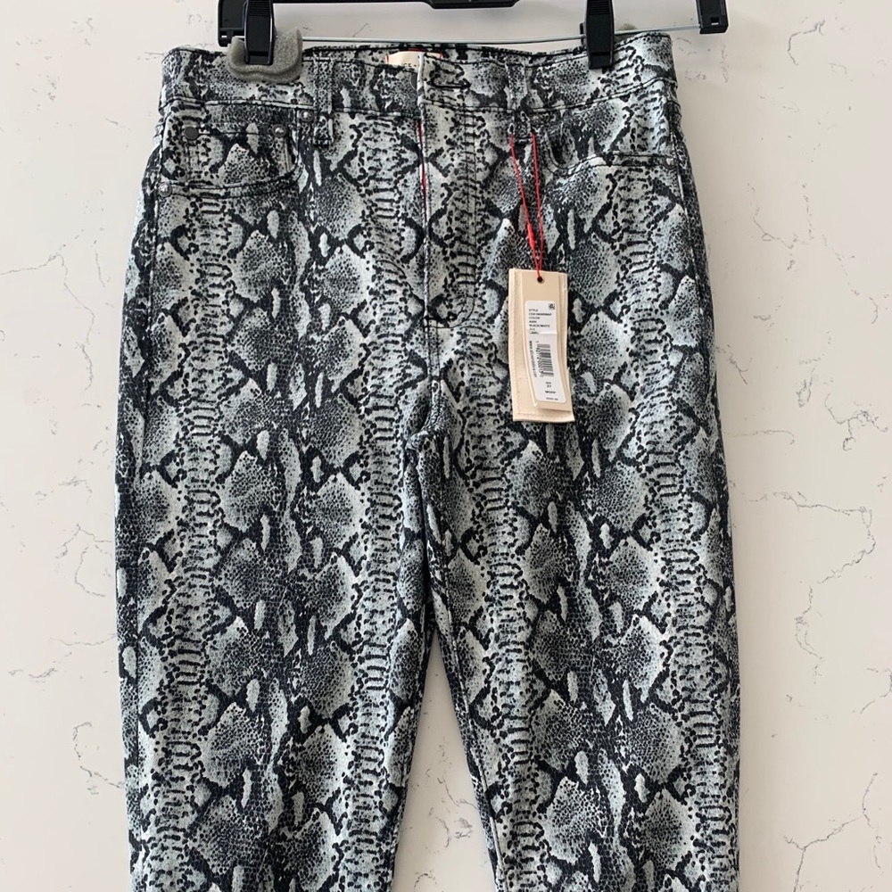 Alice + Olivia Good High Rise Snake Skinny Jean
